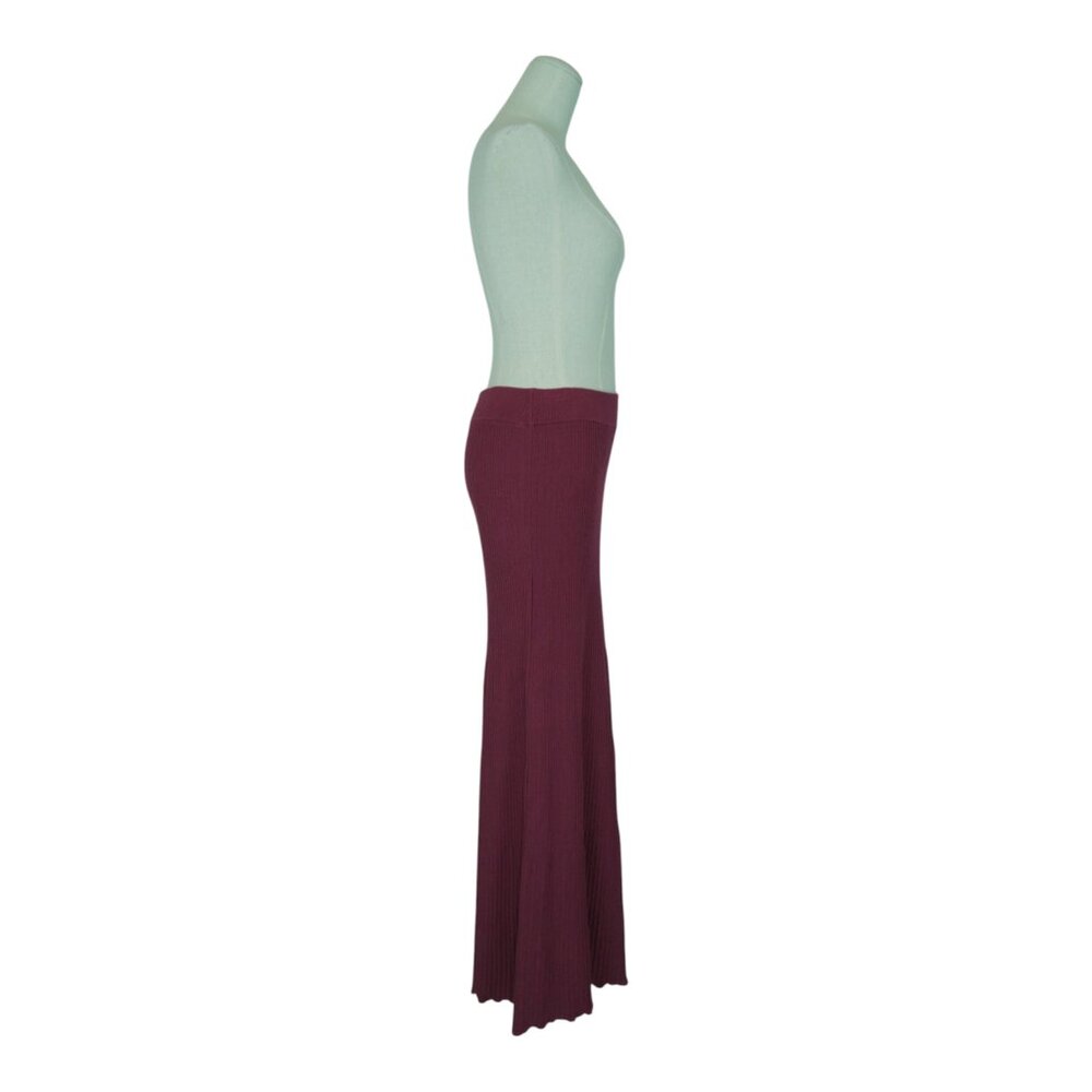 Free People Shine Bright Knit Maxi Skirt Burgundy Purple Sz Small - Picture 10 of 10